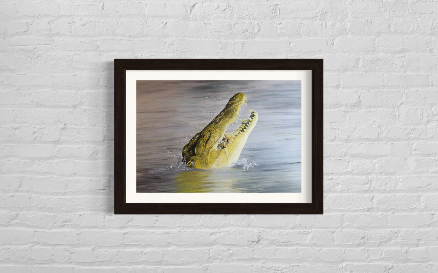 Oil Painting of a Crocodile