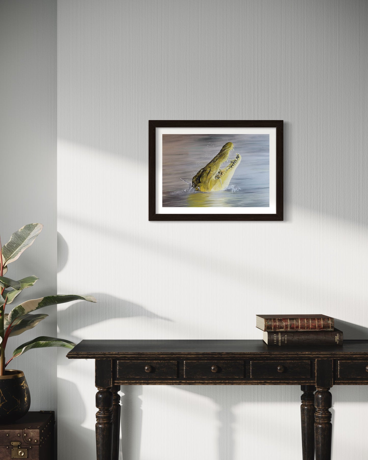 Oil Painting of a Crocodile