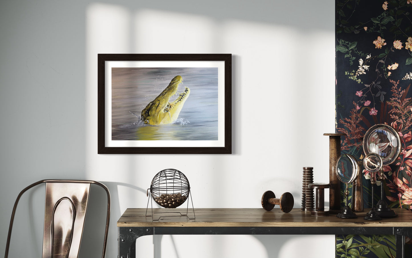 Oil Painting of a Crocodile