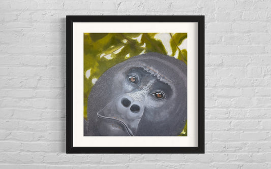 Oil painting of a Gorilla