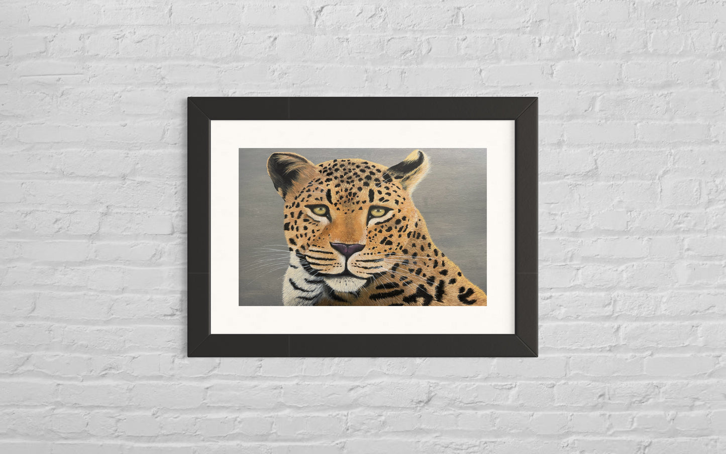 Oil painting of a young Leopard