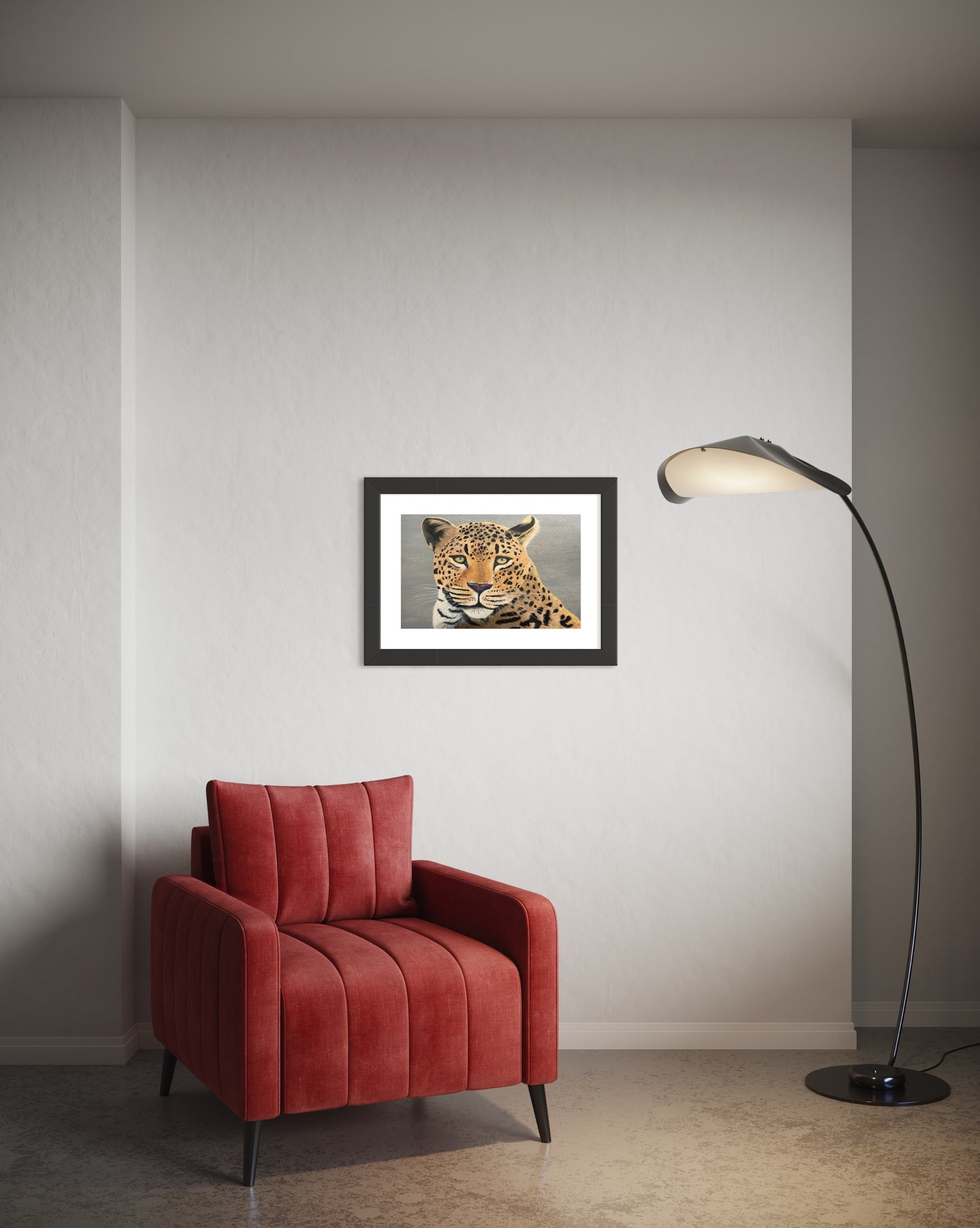 Oil painting of a young Leopard
