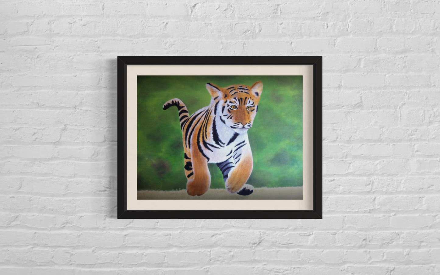 Acrylic Painting of a Tiger Cub