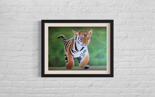 Acrylic Painting of a Tiger Cub