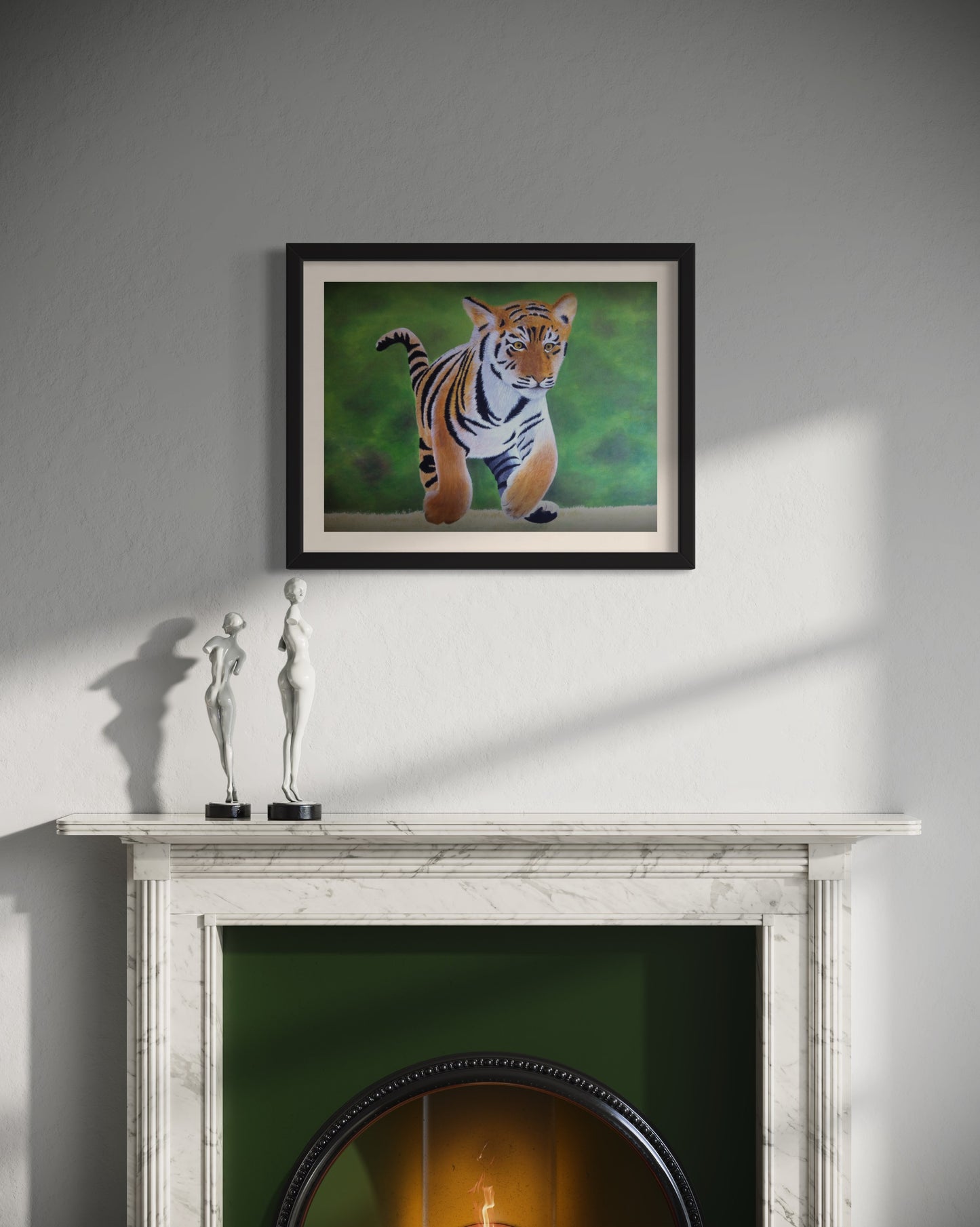Acrylic Painting of a Tiger Cub